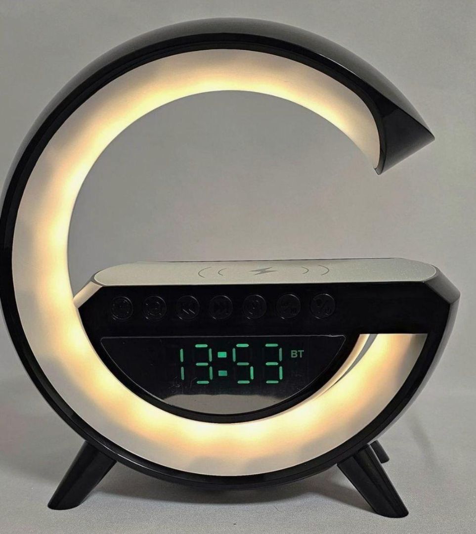 Ночник аккумуляторный с часами G BT-3401 Smart Light Sound Machine Черный