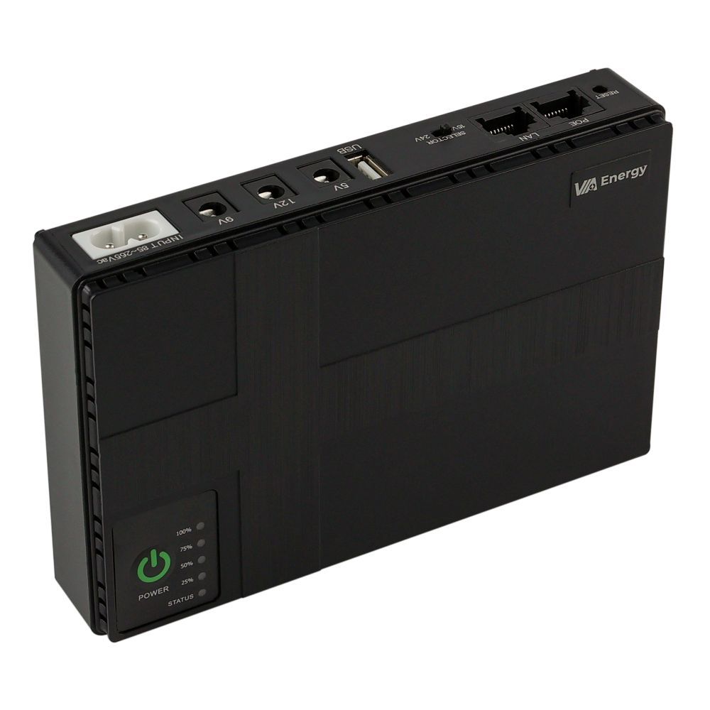 Джерело Бесперебійного Живлення Mini UPS VIA Energy 3.0 USB, DC, 5V+9V+12V,POE 12V+24V (12000mAh)