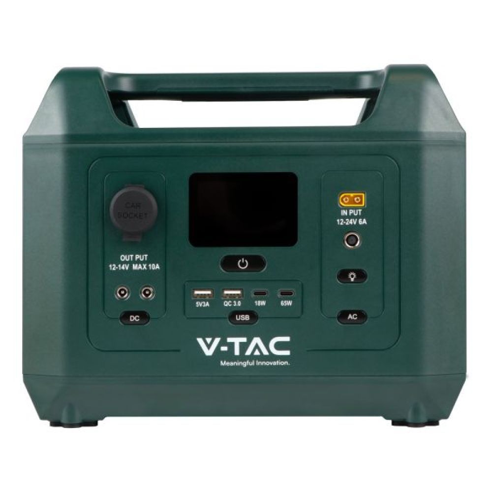 Зарядна Станція Power Station V-TAC VT-606N, 600W(1kW peak), 576Wh, QC 18W, PD 65W, DC, LiFePO4 Вітринний зразок