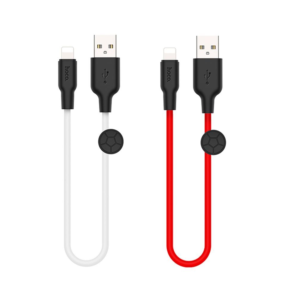 Кабель USB Hoco X21 Plus Silicone Lightning 0.25m