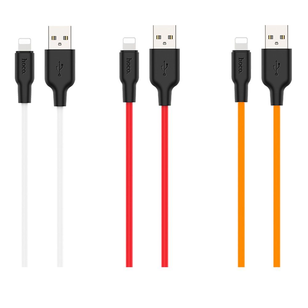 Кабель USB Hoco X21 Plus Silicone Lightning