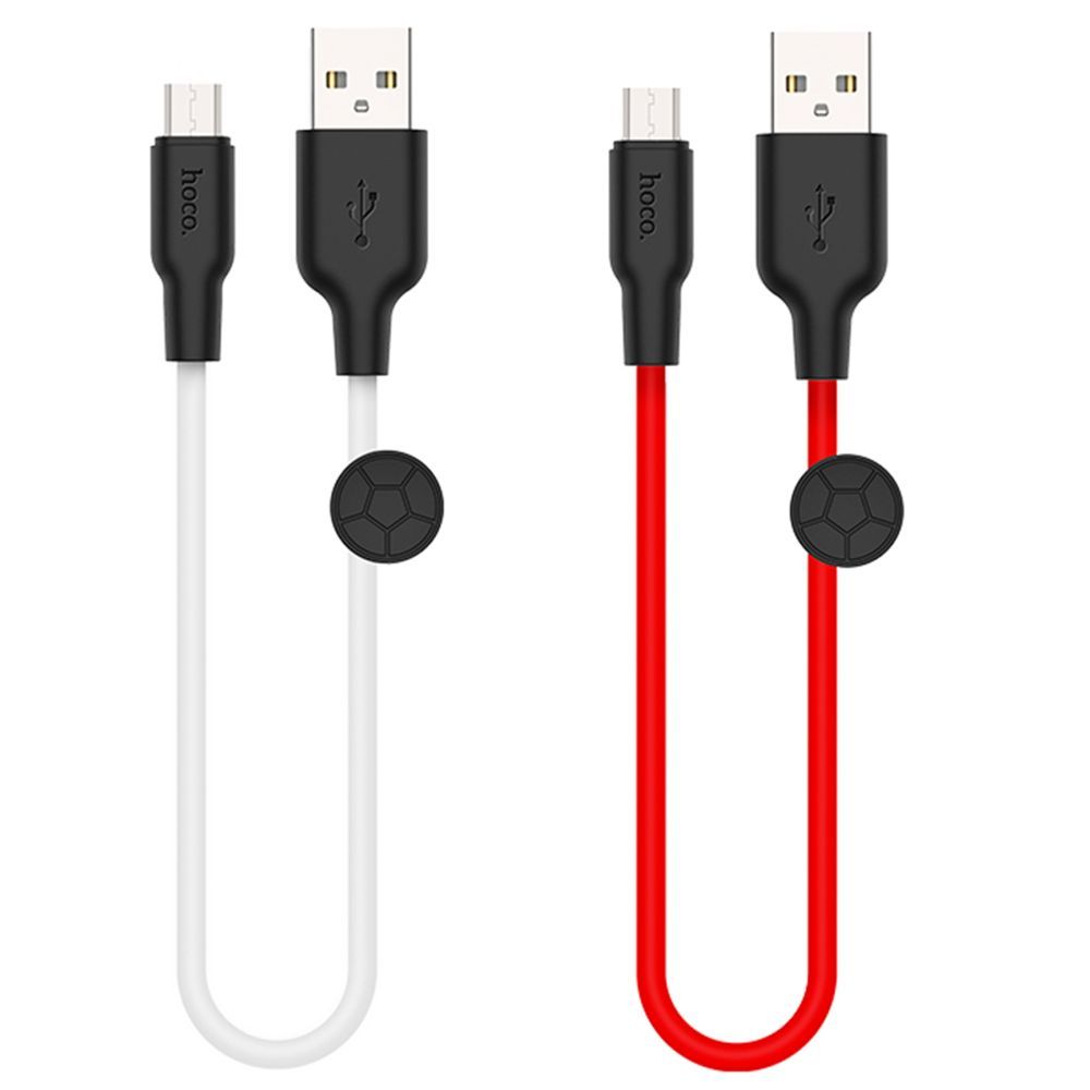Кабель USB Hoco X21 Plus Silicone Micro 0.25m